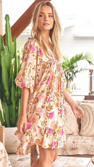 French Mini Dress - Beautiful Escape Print