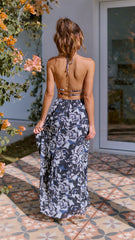 Ivy Maxi Dress - Black/White Print