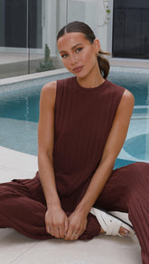 Megan Knit Top - Chocolate