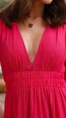 Erin Mini Dress - Magenta