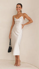 Charis Slip Dress - Champagne