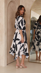 Dontella Midi Dress - Black/Champagne