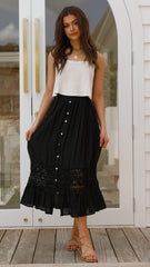 Brinley Midi Skirt - Black