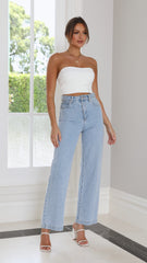 Paigie Crop Top - White