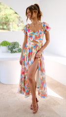 Melissa Maxi Dress - Yellow Multi