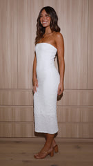 Micah Midi Dress - White