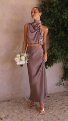 Esther Maxi Skirt - Mushroom