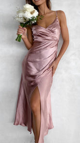 Elsa Midi Dress - Dusty Pink