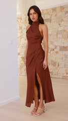 Nicole Maxi Dress - Chocolate