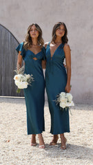 Carmen Midi Dress - Teal
