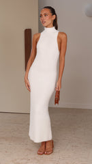 Oaklynn Knit Midi Dress - White