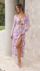 Danette Maxi Dress - Lilac Floral