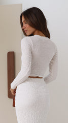 Tahnee Long Sleeve Top - White