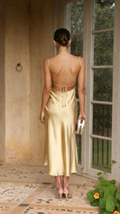 Saskia Midi Dress - Lemon