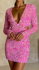 Paris Mini Dress - Pink