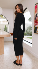 Frankie Midi Dress - Black