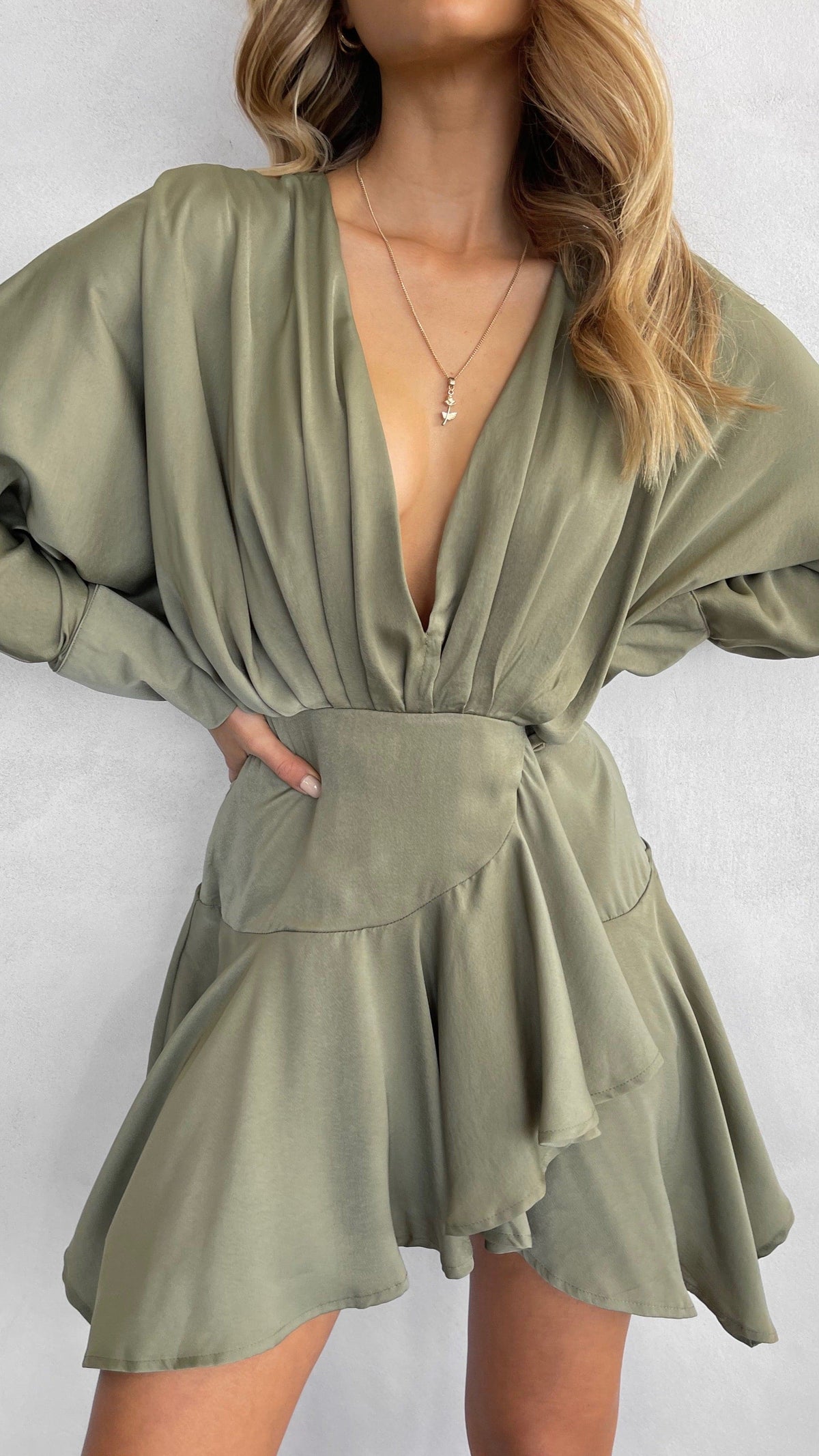 Sapphire Mini Dress - Olive
