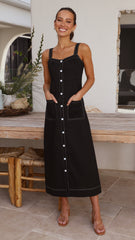 Reda Midi Dress - Black