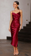 Monte Midi Dress - Wine