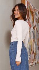 Lyon Knit Cardigan - Cloud