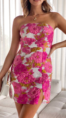 Majella Mini Dress - Pink