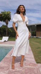 Sweetie Midi Dress - White