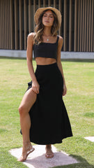Hallie Maxi Skirt - Black
