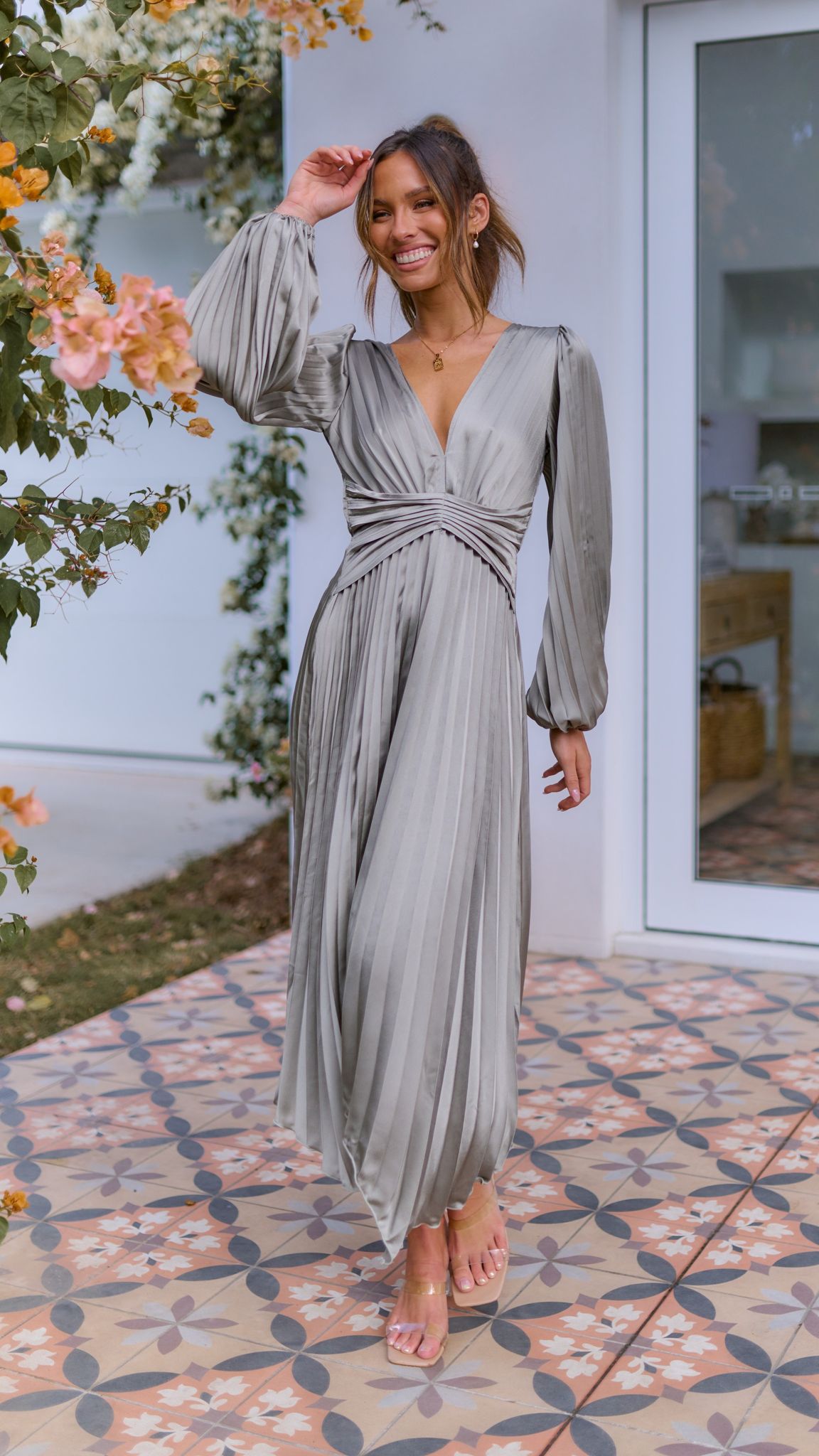 Angelina Midi Dress - Olive