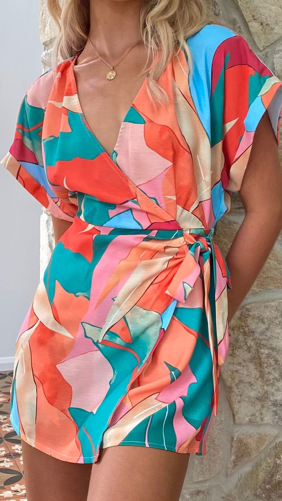 Kellie Playsuit - Multi Print