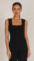Cora Vest - Black