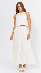 Finley Maxi Skirt - White