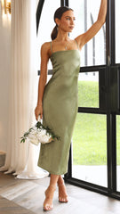 Keira Midi Dress - Olive