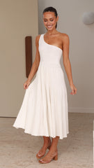 Mia Midi Dress - White