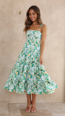 Tamyra Maxi Dress - Green Multi