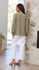 Marli Long Sleeve Top - Olive