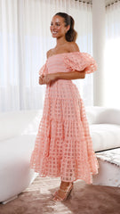 Deemi Maxi Dress - Peach