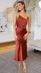 Kimbra Midi Dress - Rust