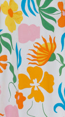 Belinda Pants - Yellow / Blue Print