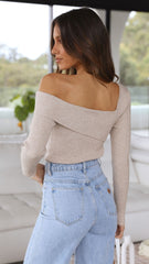 Natalia Knit Top - Oatmeal