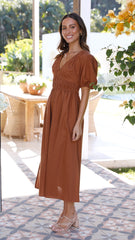 Fiore Maxi Dress - Brown