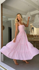 Joslin Maxi Dress - Pink Stripe
