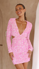 Paris Mini Dress - Pink
