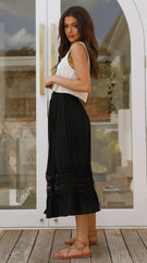 Brinley Midi Skirt - Black