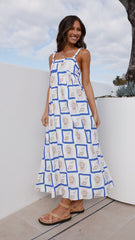 Katie Maxi Dress - Shell Print