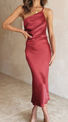 Josephina Midi Dress - Wine