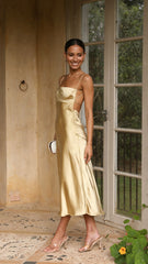 Saskia Midi Dress - Lemon