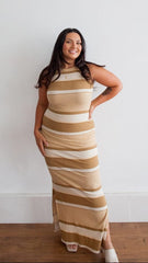 Lacey Maxi Dress - Stripe Print