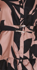 Michelle Mini Dress - Mocha Print