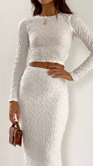 Tahnee Long Sleeve Top - White