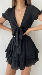Enchanted Mini Dress - Black